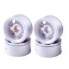 LAFEINA 1.55 inch Beadlock Plastic Wheel Rim and 85mm Rubber Tire for 1:10 RC Crawler Car D90 TF2 Tamiya CC01 LC70 MST JIMNY 90069 (White) view 3