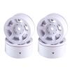 LAFEINA 1.55 inch Beadlock Plastic Wheel Rim and 85mm Rubber Tire for 1:10 RC Crawler Car D90 TF2 Tamiya CC01 LC70 MST JIMNY 90069 (White) view 4