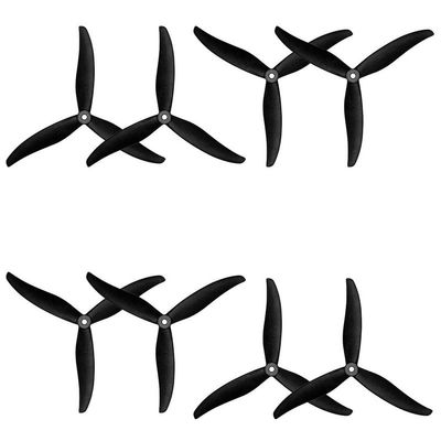 Gemfan 7037 Reinforced Carbon Nylon Propellers 7 Inch 3 Blades Props for Cinelifter FPV or Macroquad Drones 8 pcs 4CCW 4CW