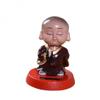 Solar Power Dancing Figure Little Monk Novelty Desk Car Toy Ornament Figurines Mniatures Fun Toys view 1