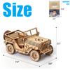 3D Wooden Puzzle - Wood Crafts Mechanical Off-Road Vehicle Building Model Kits - Wooden STEM DIY Brain Teaser Puzzle - Off-Road Vehicle 3D Puzzle Birthday Gifts Christmas view 3