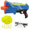 Blaster Gun with Protective Goggles and 100 Rounds Up to 110 FPS Compatible with Nerf Hyper Rounds Darts, Easy Reload, Holds Up to 50 Rounds (Navy Blue) view 1