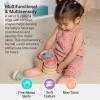 BabyToLove Stack & Learn Rings | Montessori Stacking Toy for Babies | 6 Soft Sensory Baby Rings for Learning & Development | Early Childhood Stacking Toy | Fun Shapes view 2
