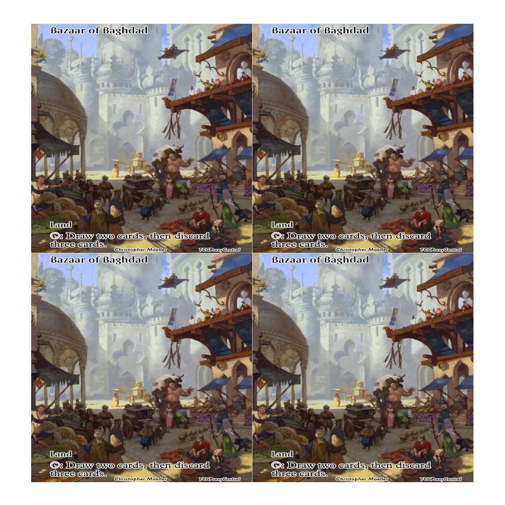4x | Bazaar of Baghdad | Extended Art | Foil or Non-Foil (Foil)