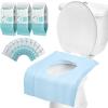 30 Pack Toilet Seat Covers Disposable100% Waterproof XL Individually Wrapped Disposable Toilet Seat Covers for Adults and Kids Potty Training, Travel Accessories for Public Restrooms Airplane Camping view 1