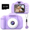 Dylanto Upgrade Kids Selfie Camera, Christmas Birthday Gifts for Girls&Boys Age 3-9, HD Digital Video Cameras for Toddler, Portable Toy for 3 4 5 6 7 8 Year Old Girls&Boys with 32GB SD Card (Purple view 1
