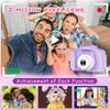 Dylanto Upgrade Kids Selfie Camera, Christmas Birthday Gifts for Girls&Boys Age 3-9, HD Digital Video Cameras for Toddler, Portable Toy for 3 4 5 6 7 8 Year Old Girls&Boys with 32GB SD Card (Purple view 4