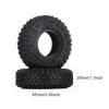 LAFEINA 4PCS 1.55 inch Metal Beadlock Wheel Rim and 85mm Rubber Tire Tyres for 1:10 RC Crawler Car D90 TF2 Tamiya CC01 LC70 MST JIMNY 90069 (Gray) view 2