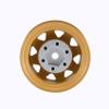 LAFEINA 4PCS 1.55 inch Metal Beadlock Wheel Rim and 85mm Rubber Tire Tyres for 1:10 RC Crawler Car D90 TF2 Tamiya CC01 LC70 MST JIMNY 90069 (Yellow) view 4