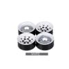 LAFEINA 4PCS 1.55 inch Metal Beadlock Wheel Rim and 85mm Rubber Tire Tyres for 1:10 RC Crawler Car D90 TF2 Tamiya CC01 LC70 MST JIMNY 90069 (White) view 4