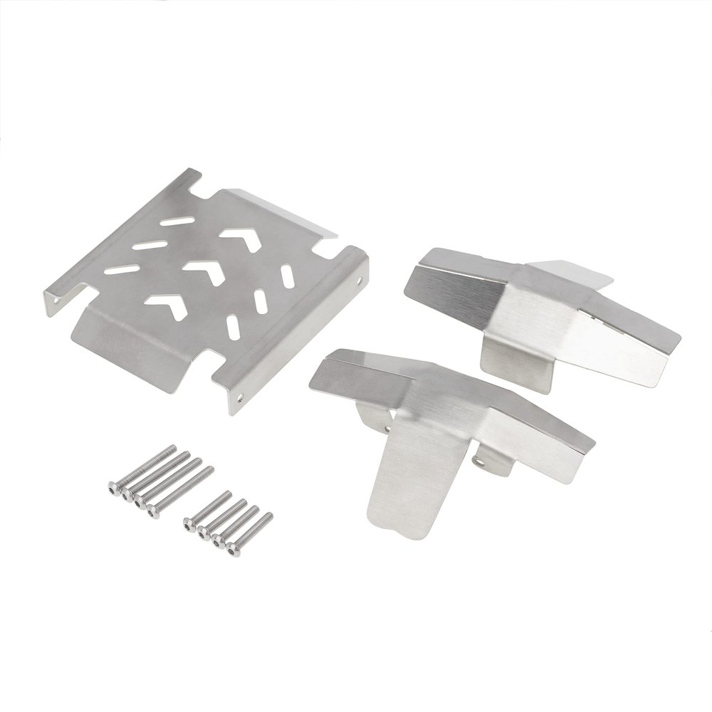 DKKY Stainless Steel Chassis Armor Front Rear Protection for LOSI LMT 4WD 1/10 RC Car