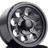 LAFEINA 4PCS 85mm Rubber Tire and 1.55 inch Metal Alloy Beadlock Wheel Rim for 1:10 RC Crawler Car D90 TF2 Tamiya CC01 LC70 MST JIMNY 90069 (Black) view 4