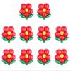 20 Pcs Beautiful Flower foil Balloons, 20 inch Floral Balloons for Wedding Birthday Party Decorations (Can't Float) (Red) view 1