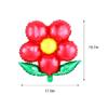 20 Pcs Beautiful Flower foil Balloons, 20 inch Floral Balloons for Wedding Birthday Party Decorations (Can't Float) (Red) view 2