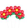 20 Pcs Beautiful Flower foil Balloons, 20 inch Floral Balloons for Wedding Birthday Party Decorations (Can't Float) (Red) view 3