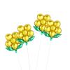 20 Pcs Beautiful Flower foil Balloons, 20 inch Floral Balloons for Wedding Birthday Party Decorations (Can't Float) (Gold) view 3