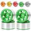 RC-Hub 4Pcs Aluminum Alloy 1.0" Micro Beadlock Wheels for 1/24 Axial SCX24 90081 AXI00001 AXI00002 RC Crawler Car (Green) view 1