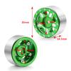 RC-Hub 4Pcs Aluminum Alloy 1.0" Micro Beadlock Wheels for 1/24 Axial SCX24 90081 AXI00001 AXI00002 RC Crawler Car (Green) view 3