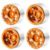 RC-Hub 4Pcs Aluminum Alloy 1.0" Micro Beadlock Wheels for 1/24 Axial SCX24 90081 AXI00001 AXI00002 RC Crawler Car (Orange) view 2