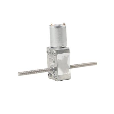 12 Volt Geared Dc Motor JGY370 Hobby Brushed Dc 12v Gear Reduction Motor Double Shaft Threaded Turbine Worm Motor (Speed : 18rpm, Voltage : 12V)