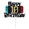 Bekaterea Video Game Happy 10th Birthday Cake TopperVideo Game Boy's 10th Birthday Level Up Party Cake decorationboy girl gamer cake decoration Supplies view 3