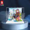 Acrylic Display case Compatible with Vet Clinic Ambulance 41445 (Model Set is not Included) (with Theme Background) view 3
