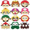 12Pcs Felt Mask, Birthday Game Themed Masks, Cosplay Party Masks, Felt Masks, Children's Party Masks, Character Masquerade, Halloween Dress Up Party Supplies for Boys and Girls Role Play view 1