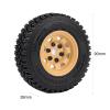LAFEINA 4PCS 90mm Rubber Tire 1.55 inch Metal Beadlock Wheel Tyres for 1:10 RC Crawler Car D90 TF2 Tamiya CC01 LC70 MST JIMNY 90069 (Yellow) view 2