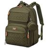 BabbleRoo Diaper Bag Backpack - Travel Large Baby Diaper Bag with Changing pad, Waterproof Baby Bags for Mom & Dad, Unisex Bags with Pacifier Case, Luggage Strap & Stroller Clips Army Green view 1