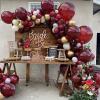 100 Pack Burgundy Balloons Different Sizes 18 12 10 5 Inch KIRIKOU Party Balloons for Birthday Valentines Baby Shower Bridal Wedding Party Decors view 4