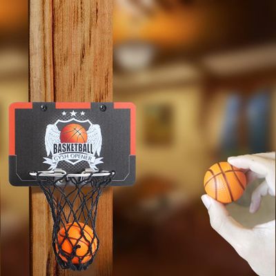 GYSH Indoors Office Desktop mini Basketball Hoop,Smallest Foam Basket Ball and Hoop Stands,It can be Installed on The Desk or Table,Basketball Game,Desk Toys for Office for Adults(black2)