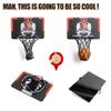GYSH Indoors Office Desktop mini Basketball Hoop,Smallest Foam Basket Ball and Hoop Stands,It can be Installed on The Desk or Table,Basketball Game,Desk Toys for Office for Adults(black2) view 3