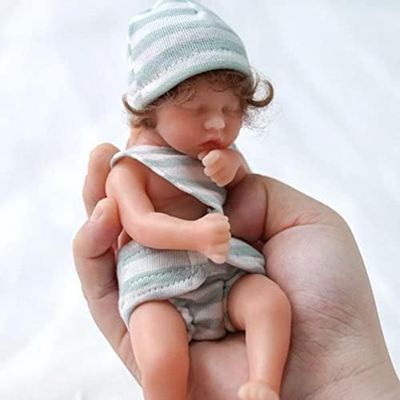chenyin Mini Reborn Baby Doll with Clothes,6 Inch Realistic Silicone Baby Dolls, Real Life Tiny Baby Doll,Lifelike Doll Gift Set for 6 inches