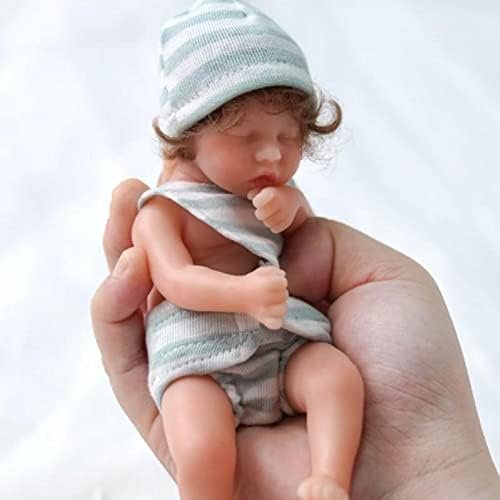 chenyin Mini Reborn Baby Doll with Clothes,6 Inch Realistic Silicone Baby Dolls, Real Life Tiny Baby Doll,Lifelike Doll Gift Set for 6 inches