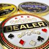 Luck Lab Set of 3 Metal Poker Buttons - Dealer Button, Big Blind and Small Blind Metal Weights (Position Markers) for Texas Hold Em - 1.75 inch view 4