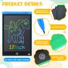 Epakh 4 Pcs 12 Inch LCD Writing Tablet Doodle Board for Kids Digital Erasable Drawing Pad with Colorful Screen Educational Christmas Gift for 3-10 Years Old Girls Boys(Colorful) view 2