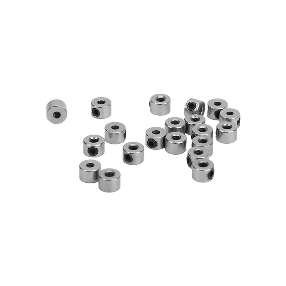 VBESTLIFE 20Pcs Landing Gear Stopper Set Wheel Collar, Stainless Steel 2.1mm RC Landing Gear Wheel Block for RC Airplane Model Aircraft
