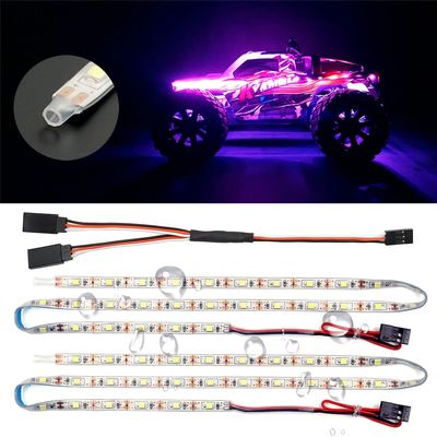 Waterproof LED Light Strips for RC Cars Trucks Airplanes Boats Drones Fixed Wing AR Wing Model Underglow Light (Pink)