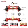 RCAWD CNC Machined Aluminum Alloy Front and Rear Portal Axle Housing w/Steel Gears&Brass Worm Gears&Brass Third Member Housing&Brass Hex for Axial 1-24 Scx24 Crawlers(Red) view 3