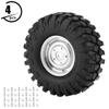 TOPINCN RC Rubber Wheels 4pcs 1:10 Scale All Terrain Tires with Hubs for Axial/SCX10/D90/CC01 RC Cars 35x96mm view 3
