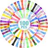 Macarrie 100 Pieces Marble Mesh Fidget Toy Stress Relieve Fidget Toy for Anxiety Sensory Quiet Marble Sensory Toys Silent Toys for School Office ADHD Add OCD Autism Gifts(Vivid Style) view 1