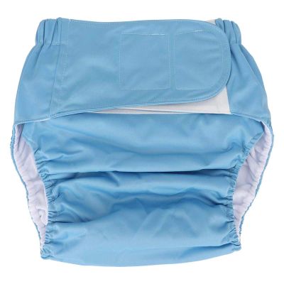 Adult Cloth Diapers, Washable Reusable Elderly Cloth Incontinence Pants Diapers Pocket Nappies, Leakfree Underwear for Women and Men(Blue)