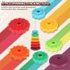 JUXUE Spinning Toy, Rainbow Stacking Toys for Toddlers 1-3, Ring Stacker Baby Toys 6 to 12 Months, 1 One Year Old Girl Boy Christmas Birthday Gifts, Montessori Autism Sensory Toy view 2