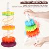 JUXUE Spinning Toy, Rainbow Stacking Toys for Toddlers 1-3, Ring Stacker Baby Toys 6 to 12 Months, 1 One Year Old Girl Boy Christmas Birthday Gifts, Montessori Autism Sensory Toy view 4