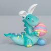 Dragon Easter Bunny Resin Figure - Green view 1