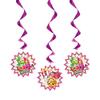 Shopkins Birthday Party Supplies Bundle Pack includes 3 Hanging Swirl Decorations, 1 Plastic Door Poster, 8 Photo Props, 1 Party Game for up to 16 Players (4 Pack Bundle) view 2