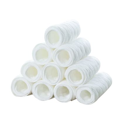 10Pcs 3-Ply Reusable Cotton Cloth Diapers for Newborns - Washable Baby Diaper Inserts, Absorbent and Eco-Friendly, 18.11X6.69In