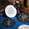 8 Pack 6 Inch Pendulum Board Set for Divination, Wooden Double Sided Dowsing Board, Black White Divination Metaphysical Message Witch Set for Witchcraft Wiccan Altar Supplies Beginner view 4