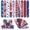 Dminya 50 Pcs Slap Bracelets for Kids 4th of July Slap Bracelets Bulk Snap Bracelet Party Supplies Favors Classroom Prizes Exchanging Gifts view 3