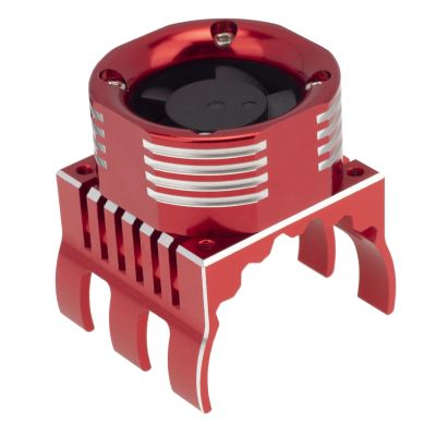 DKKY 42mm RC Cooling Fan Motor Heatsink 21000 RPM for Axial SCX10 Traxxas TRX4 Slash/Rustler/Stampede/Bandit Arrma Kraton Mojave Senton 1/8 1/10 RC Crawler Car 4274 4268 Motor, Red